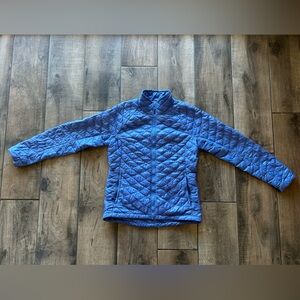 The North Face Thermoball full zip blue quilted puffer jacket, women’s size M